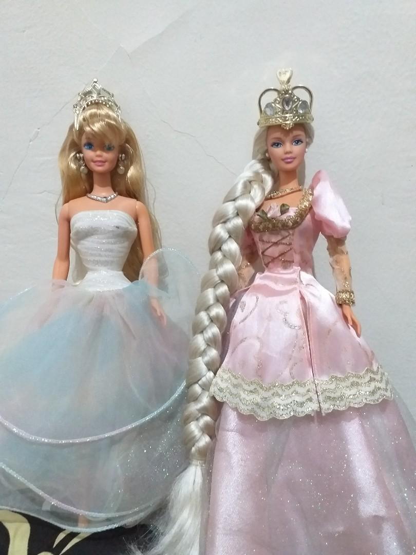 Barbie Rapunzel 1997 and Angel Princess 1998 SET Hobbies Toys