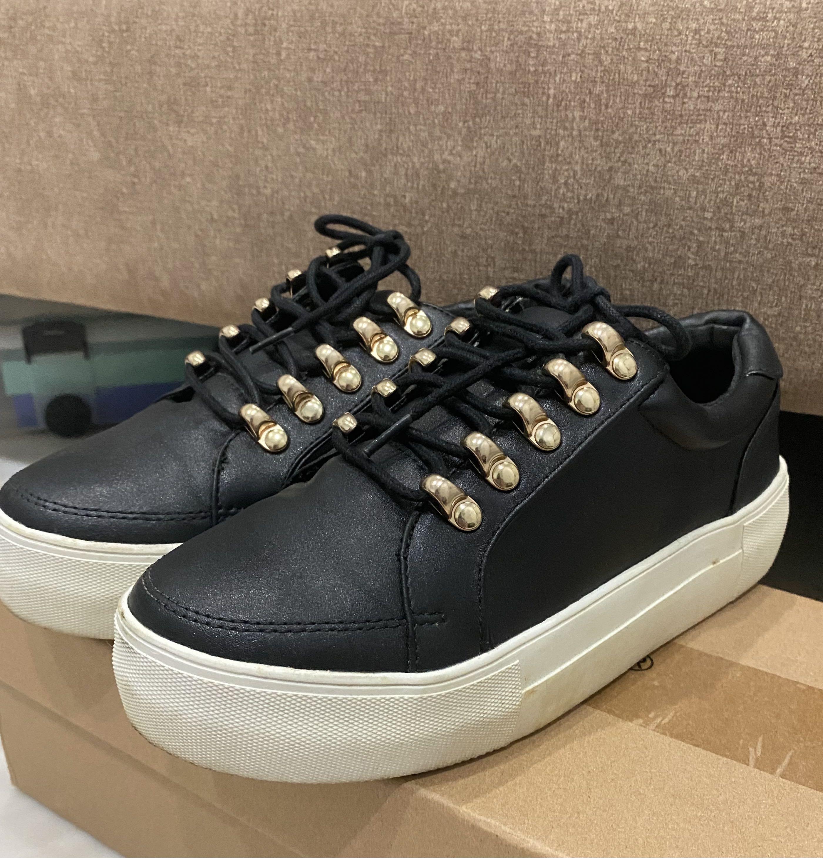 Black lace sneakers Clearance