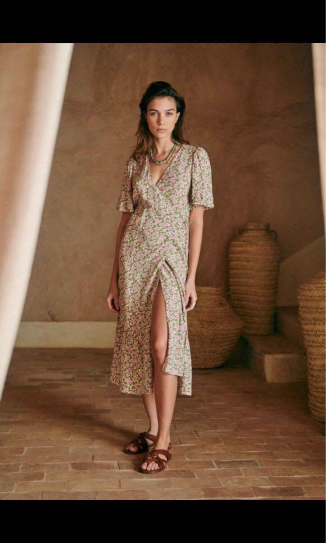 BN Authentic Sezane French Wrap Dress ...