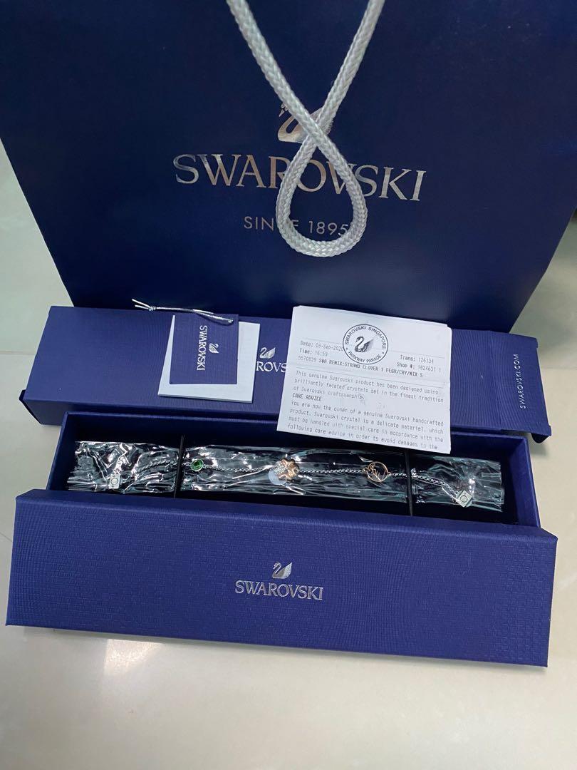 BNIB) Swarovski clover bracelet, Luxury, Accessories on Carousell
