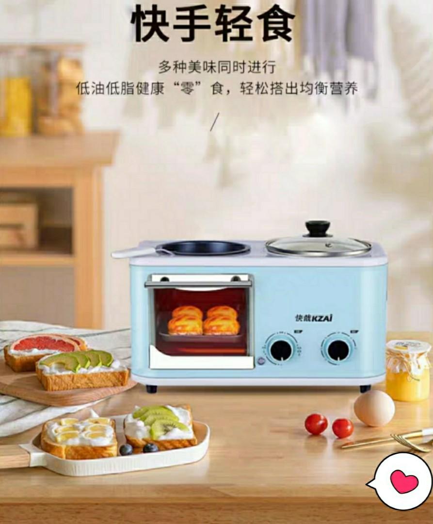 Home New Steam Boiling Bake Frying Electric 3 in 1 Breakfast Maker