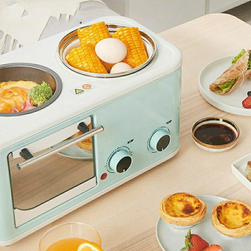 Home New Steam Boiling Bake Frying Electric 3 in 1 Breakfast Maker