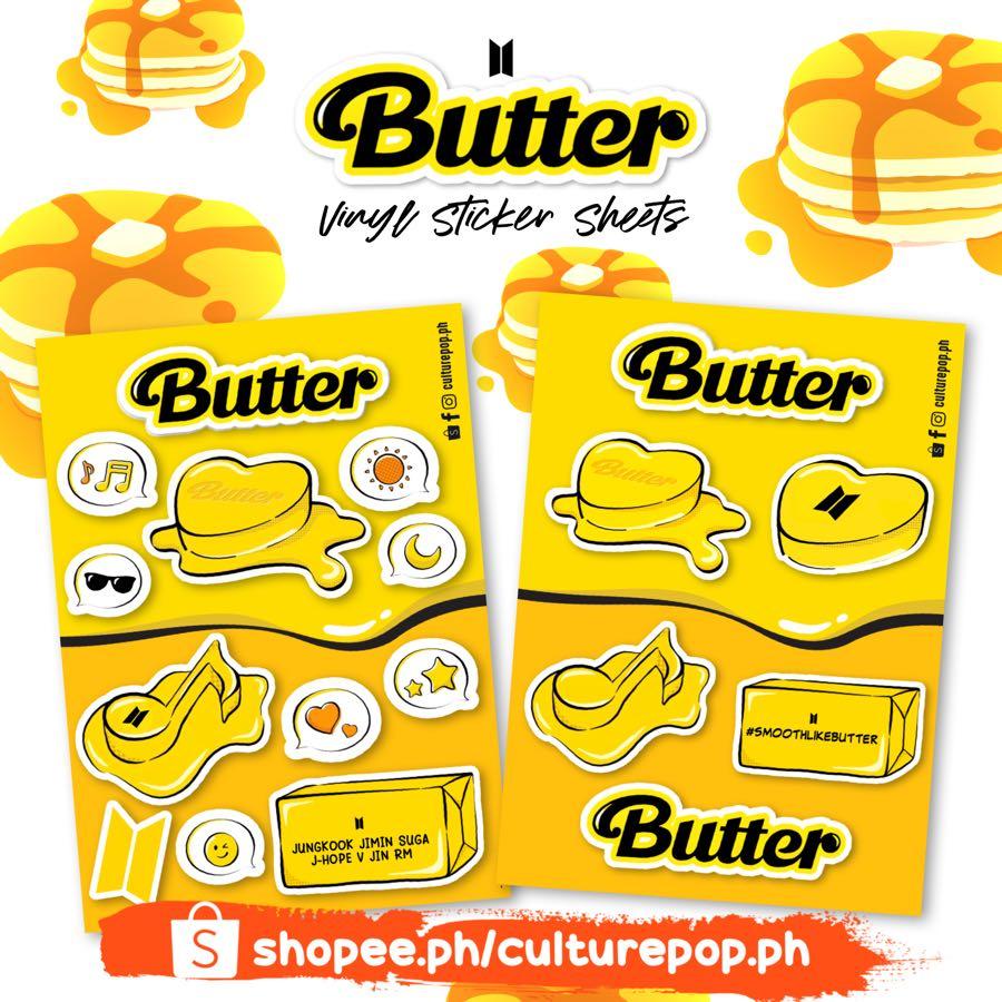 bts butter sticker sheets hobbies toys memorabilia collectibles k wave on carousell
