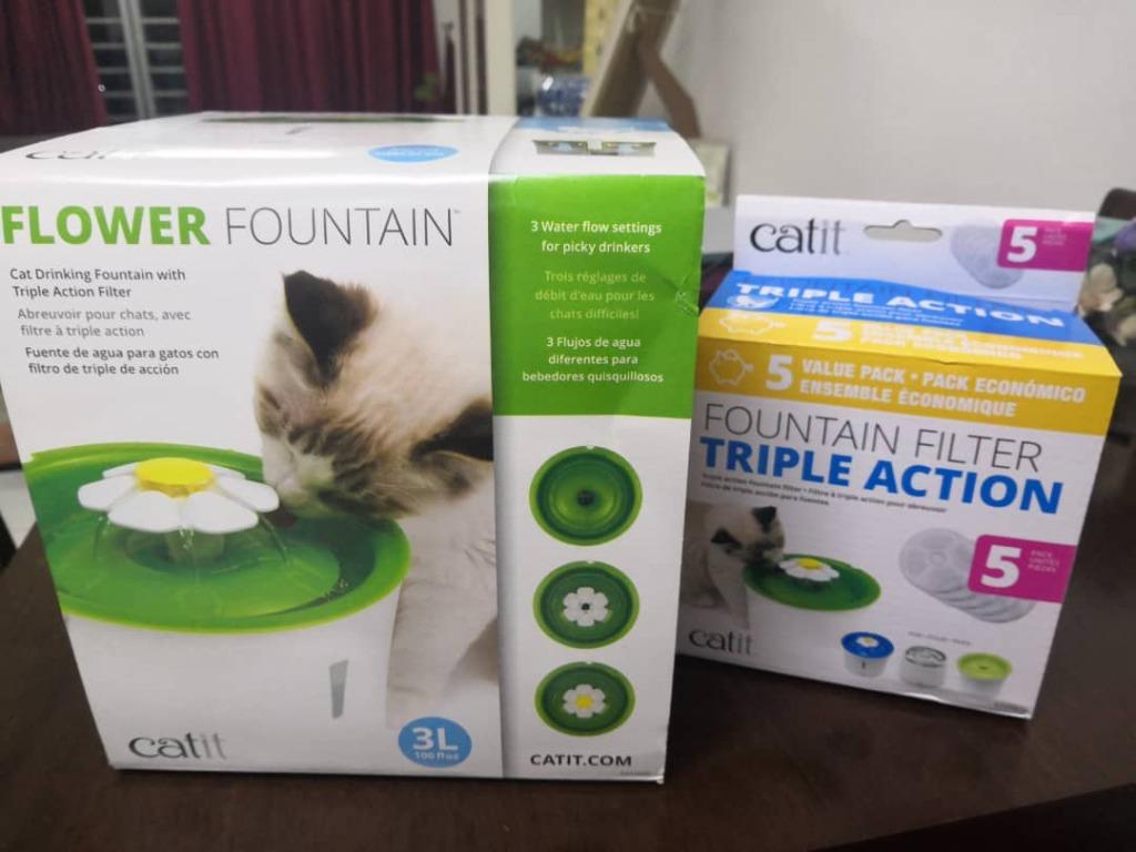 Catit Drinking Water Fountain with 5 replaceable filters (BRAND 