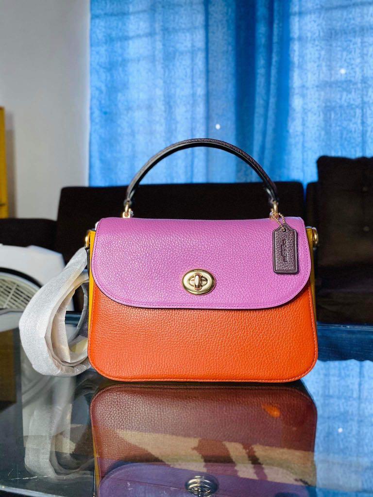 Coach marlie top handle satchel in colorblock, Luxury, Bags & Wallets on  Carousell