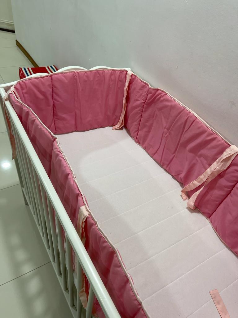 pleated cot bumper
