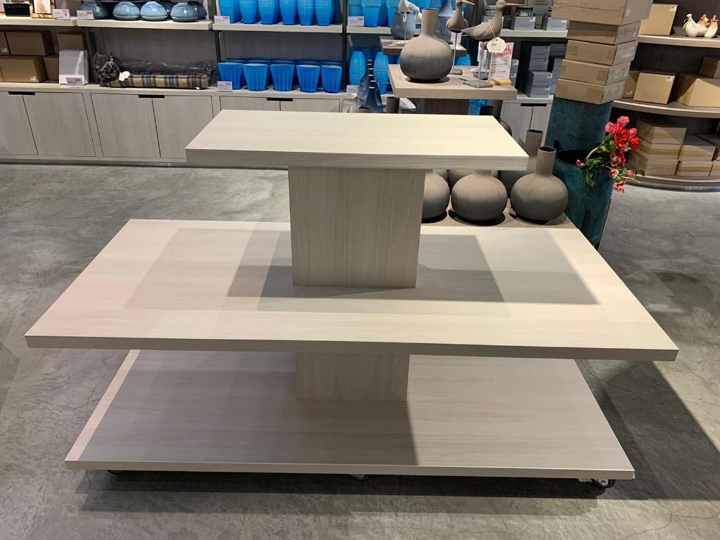 Custom Made 3-tier timber display fixture in laminate finish with heavy ...