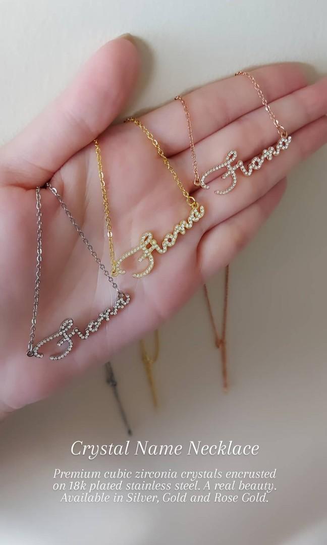 Gold jewelry sales name necklaces