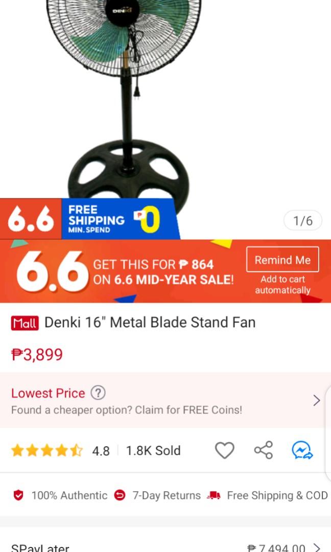 Denki Steel Blade Fan, Furniture & Home Living, Lighting & Fans, Fans on Carousell