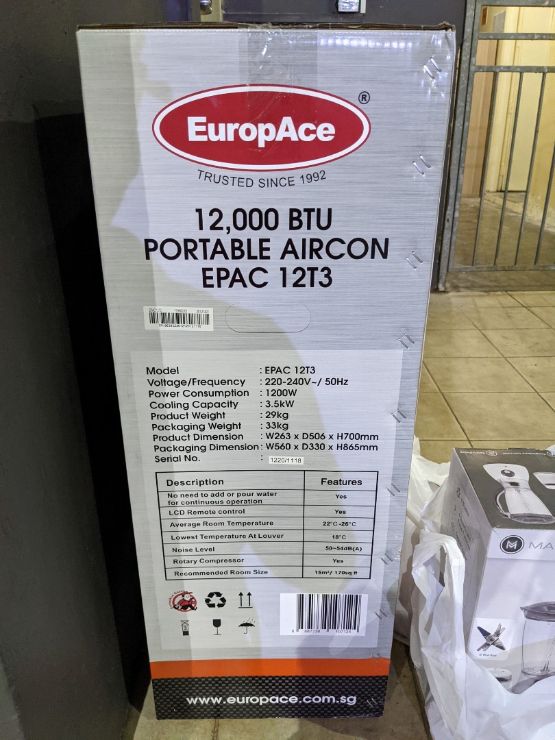 Europace brand 12k BTU, TV & Home Appliances, Air Conditioners