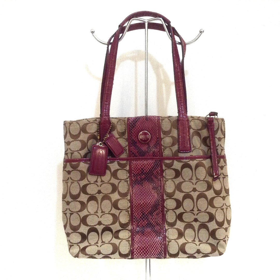 coach python tote