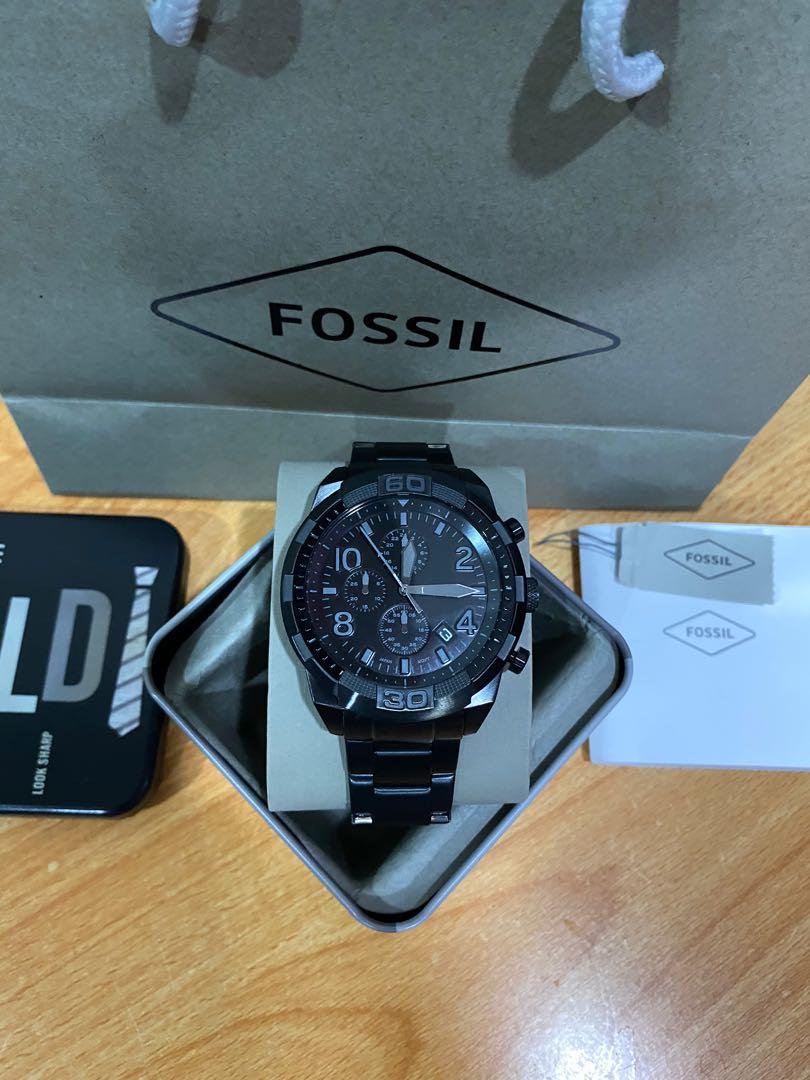 Fossil Men\'s Bronson Chronograph & Leather Sport Brown Men\'s Accessories, Crocodile Watches Watches Original, on FS5712 Carousell Watch Fashion