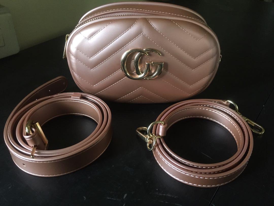Gucci Belt Bag Rose Gold Luxury Bags Wallets on Carousell