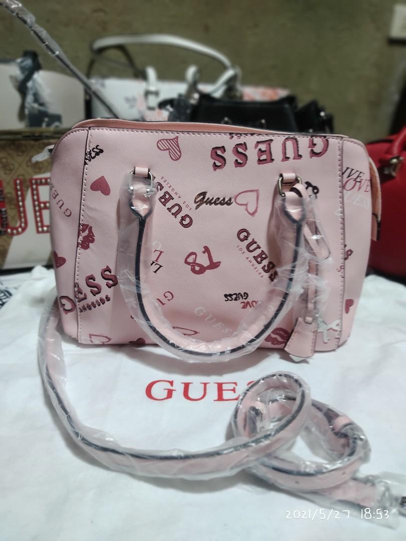 guess pink bag