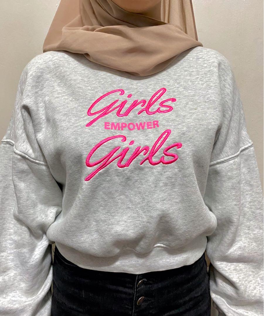 H M Sweatshirt Girls Empower Girls Women S Fashion Tops On Carousell