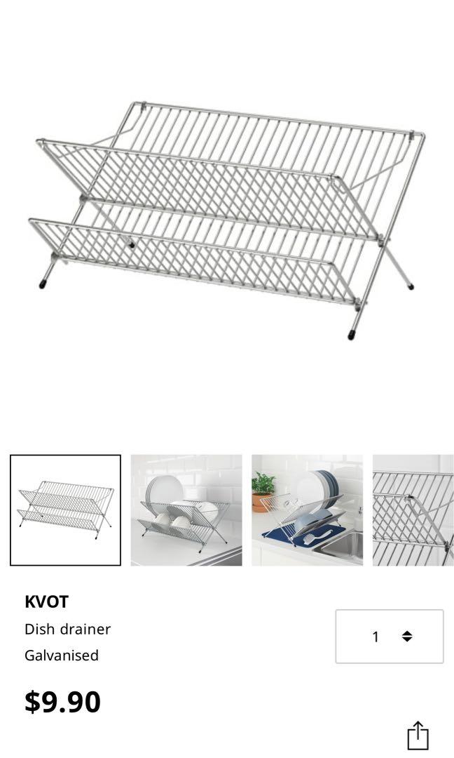 Ikea KVOT dish drainer Furniture Home Living Kitchenware Tableware Other Kitchenware Tableware on Carousell