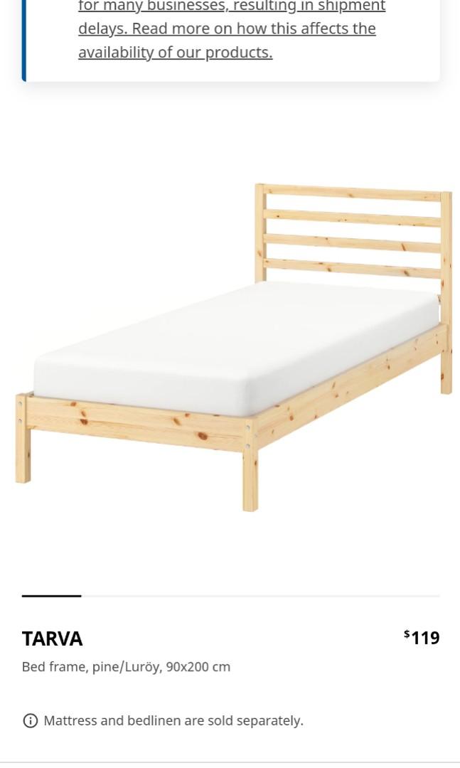Ikea Tarva Bedframe And Slatted Bed, Slatted Bed Base Queen Ikea