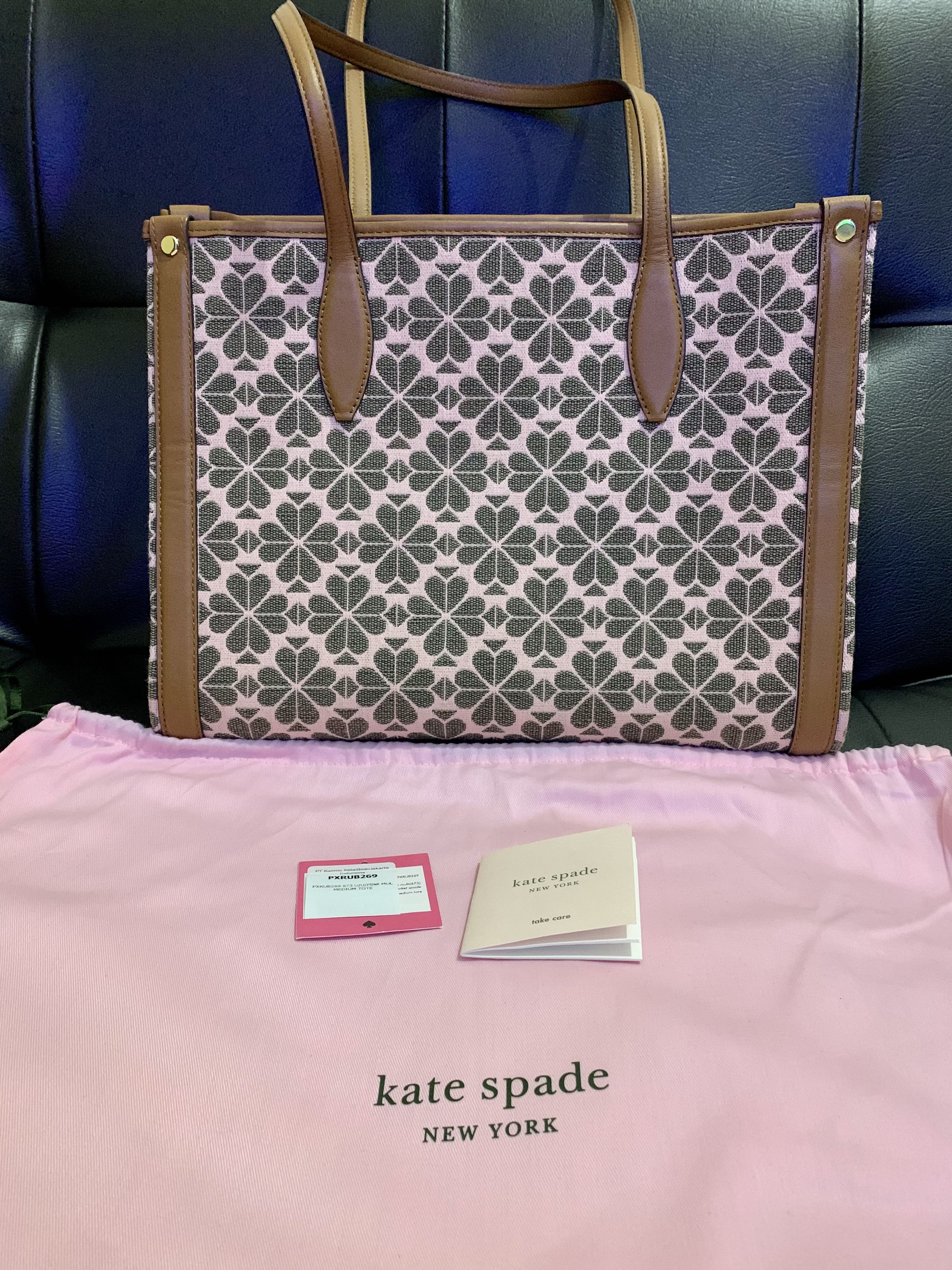 Kate Spade Market Spade Flower Jacquard Medium Tote Bag Fesyen