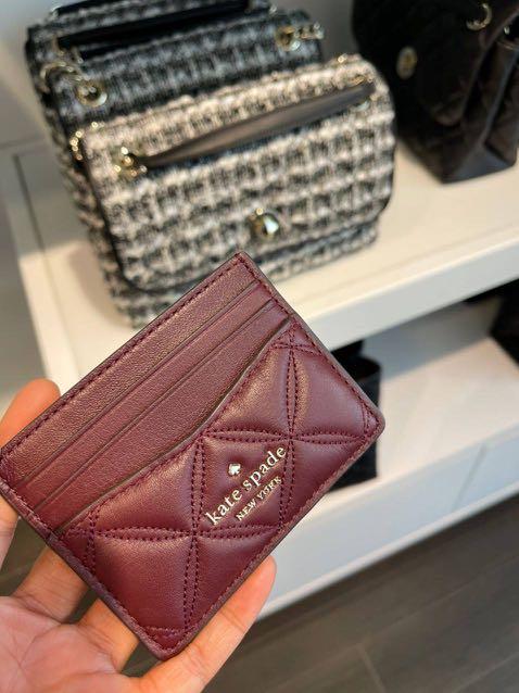 Kate Spade Natalia Small Card Holder In Cherrywood