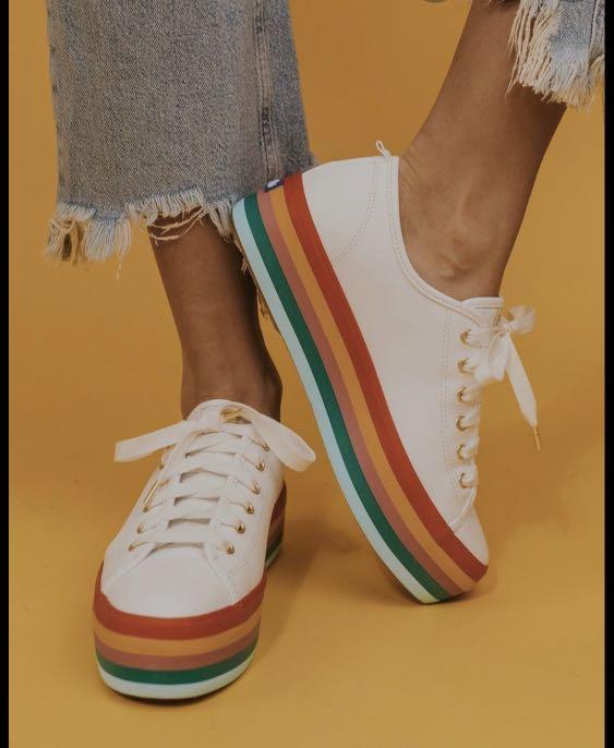 Keds triple up rainbow foxing Women s Fashion Footwear Sneakers