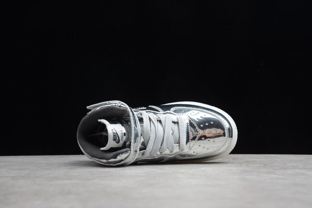 Kids Nike Air Force 1 Mid WB Metallic Silver Unisex