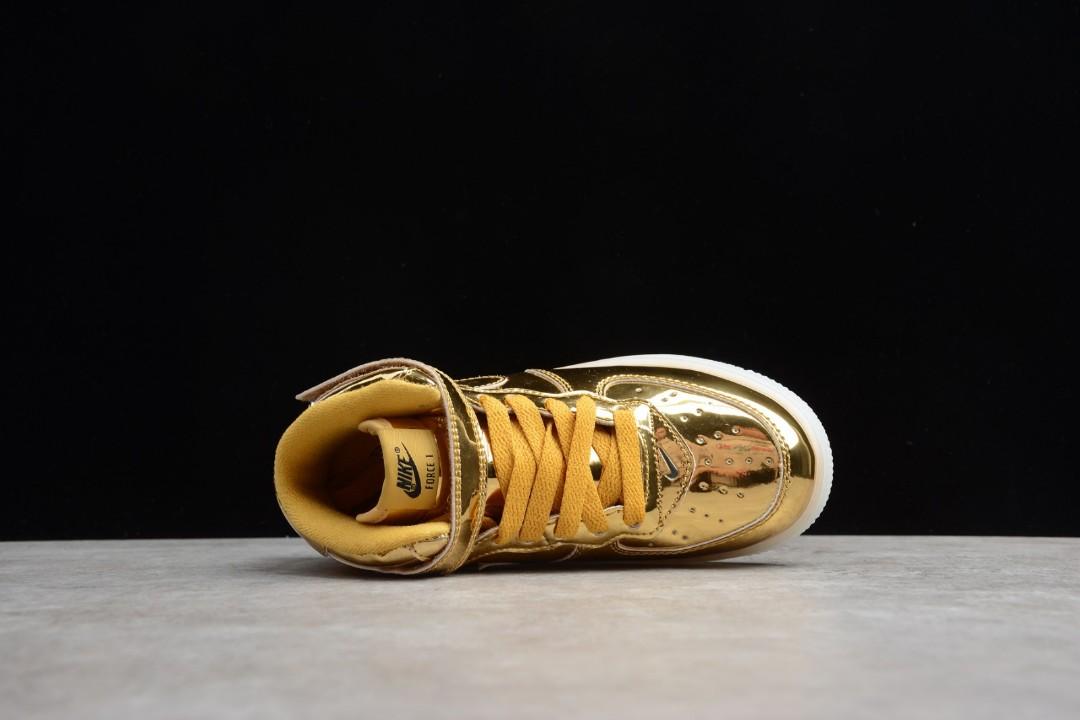 Kids Nike Air Force 1 Mid WB Metallic Gold