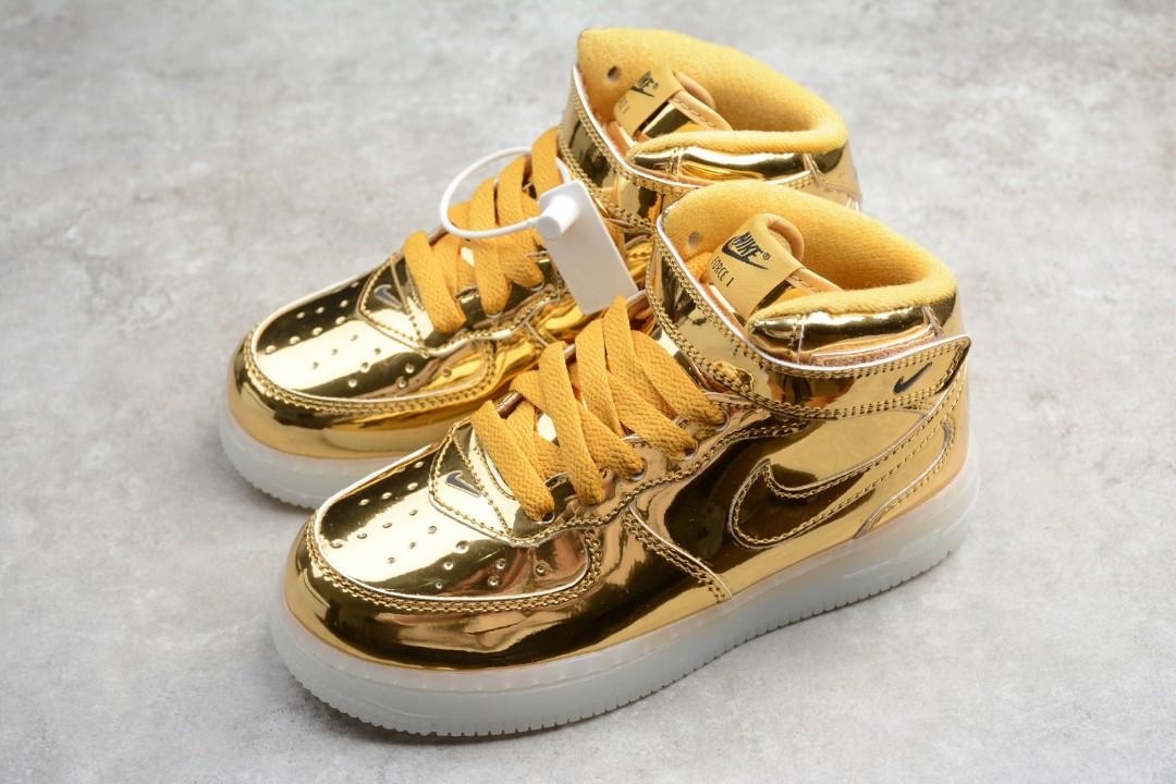 Gold nikes for kids top