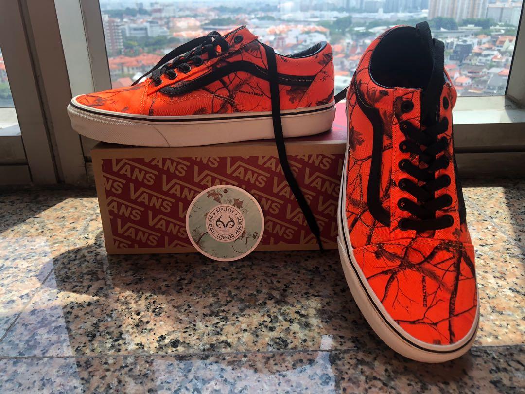 Limited Edition Real Tree X Vans Old 'Blaze Camo' Uk8, Fashion, Footwear, Sneakers on Carousell