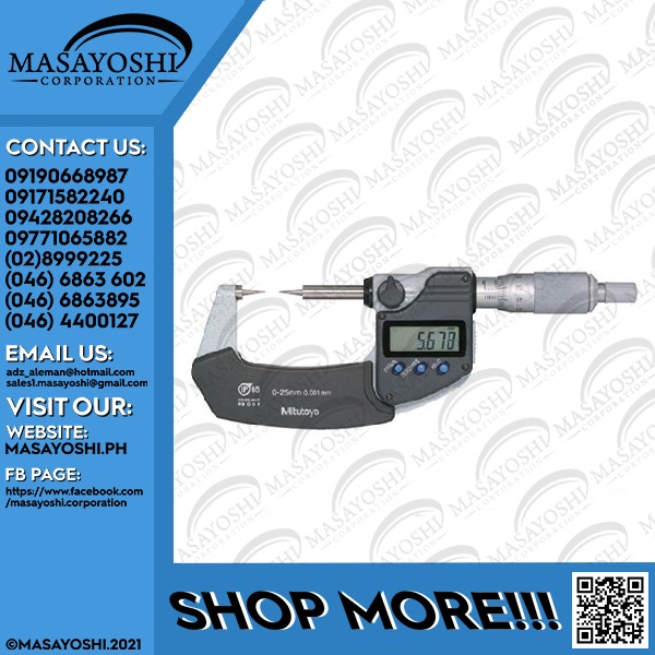 Mitutoyo Digital Point Micrometer CPM1525MX Outside Micrometer