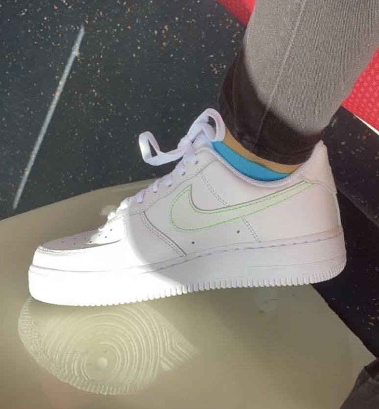Nike air force 1 cheap black and neon green