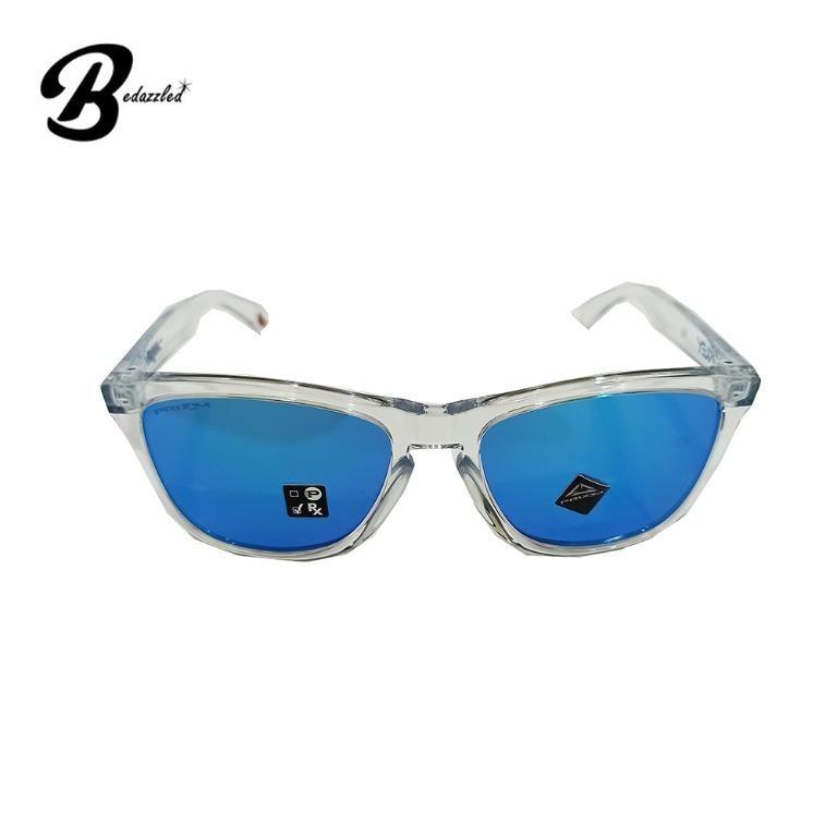 Oakley Frogskins Crystal Clear Prizm Sapphire OO9013 D055 Men s