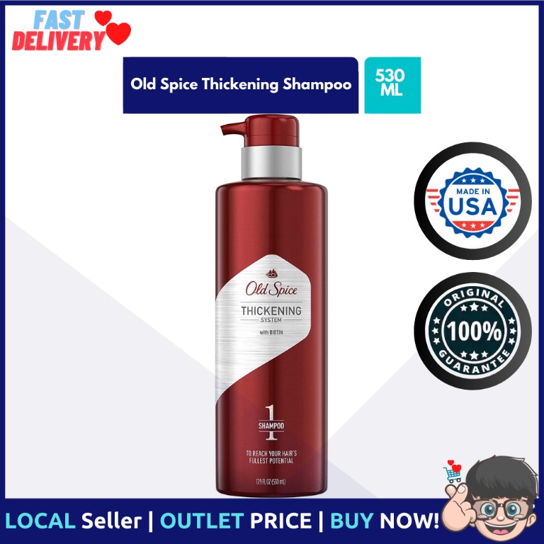 Old Spice Hair Thickening Shampoo For Men Infused With Biotin Step 1 530 Ml Beauty Personal Care Hair On Carousell