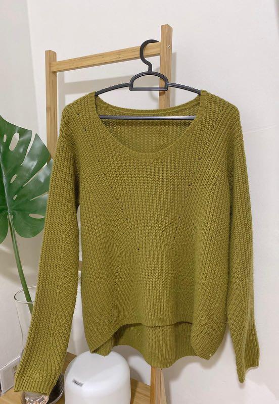 Olive green pullover clearance
