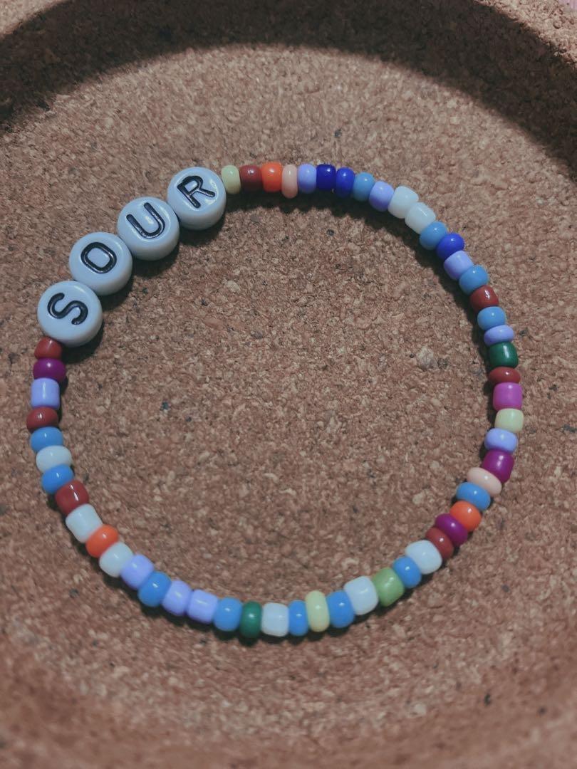 olivia Rodrigo inspired 'sour' beaded bracelets