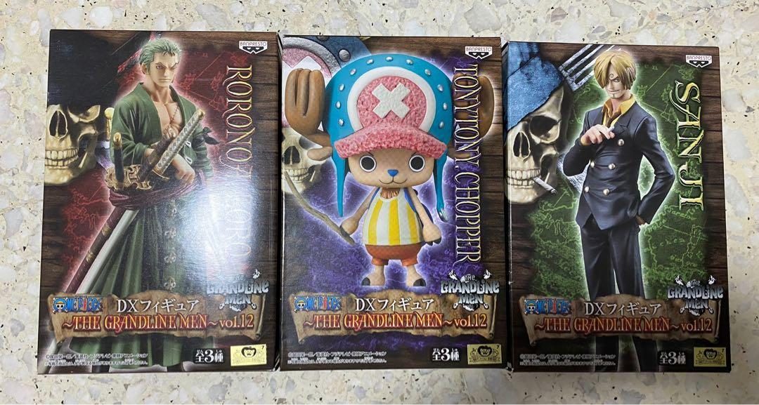 One Piece DX Figure THE GRANDLINE MEN Vol.12 Roronoa Zoro Sanji Chopper 3pcs/set 