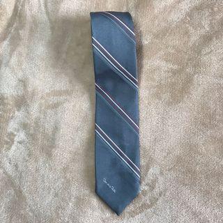 Oscar de la Renta gray striped minimalist tie