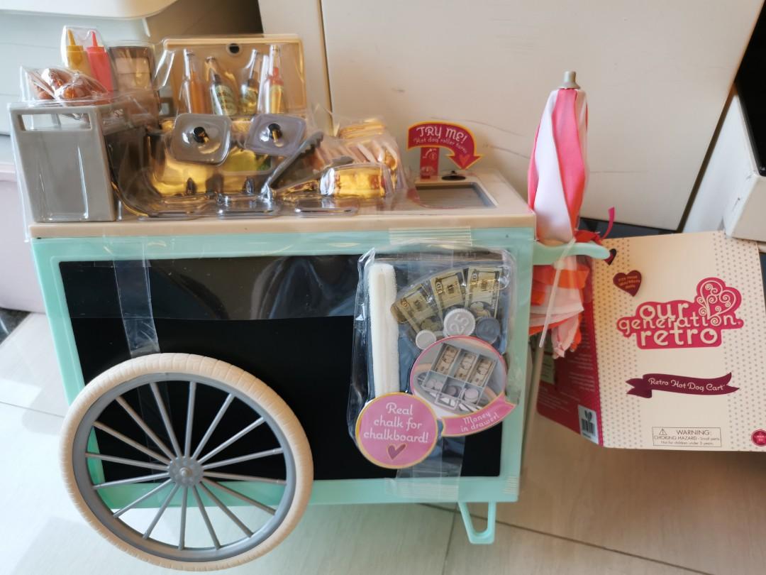 Our Generation Retro Hot Dog Cart 60pcs set Carousell