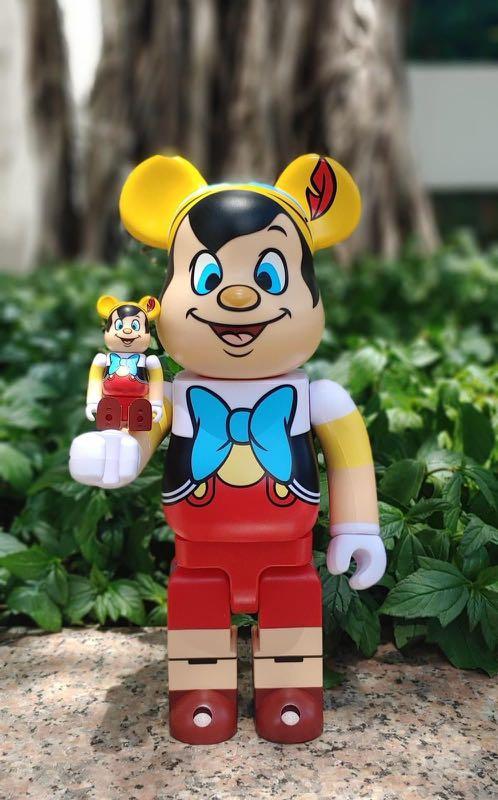 Ready stock - Bearbrick x Pinocchio 400%+100%, Hobbies & Toys