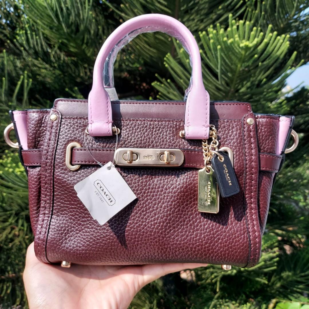 Coach swagger hotsell 20 oxblood