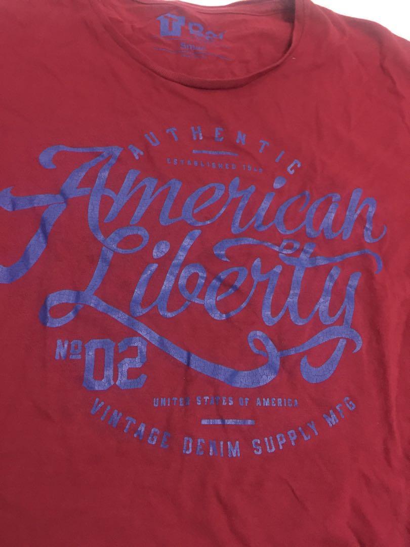 Red Cotton On t-shirt (Category: Tshirts & Polo Shirts ) located in Quezon City. Submitted by katrinaf__ (Listing ID 1091674111, Image 3). Description: Still in good condition. Men’s shirt which I wore as a boyfriend shirt. Printed text really has a “cracked” style, not a defect. RFS: decluttering.
