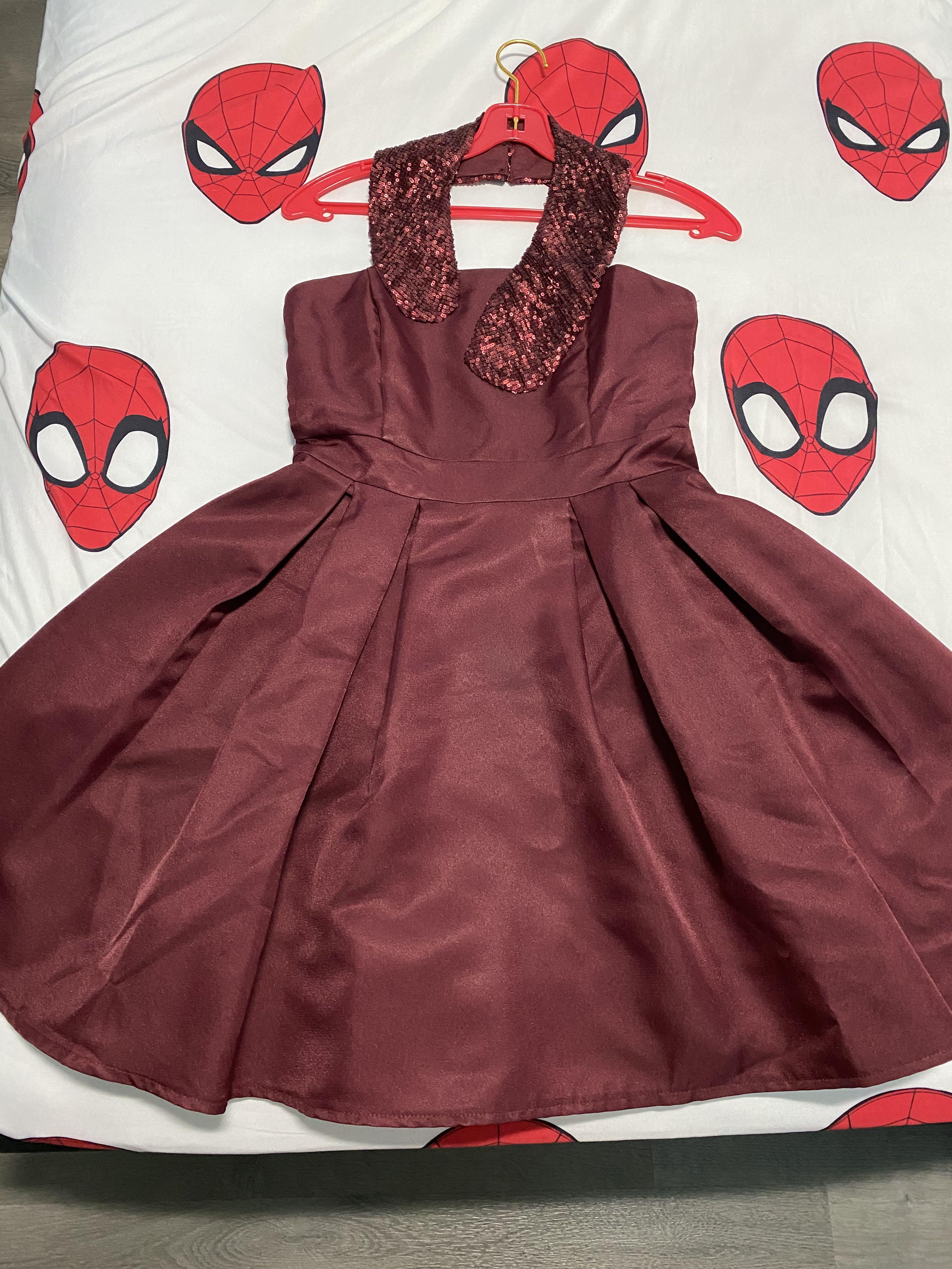 red mini frock