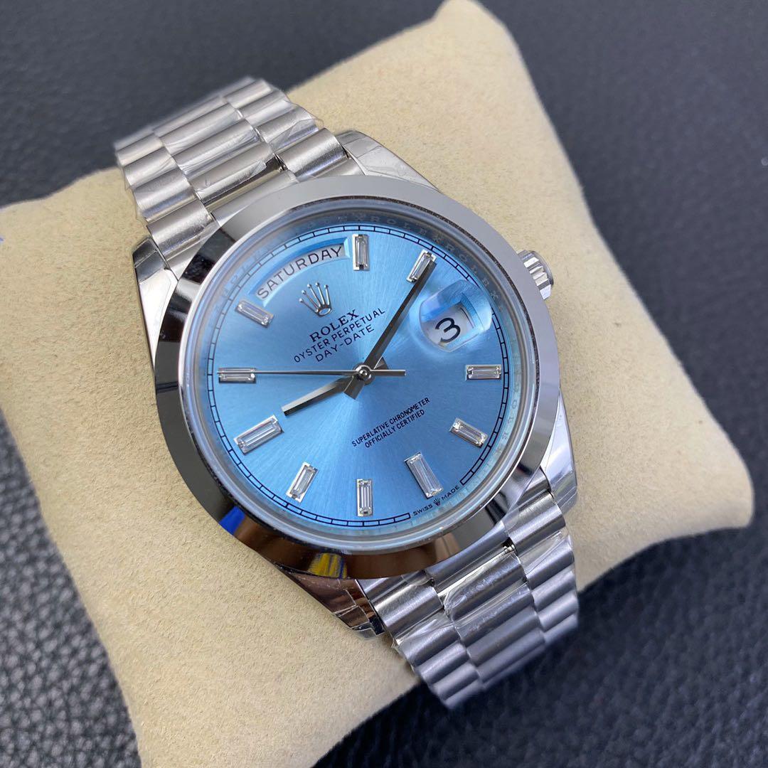 ROLEX DAY DATE ICE BLUE, Fesyen Pria 