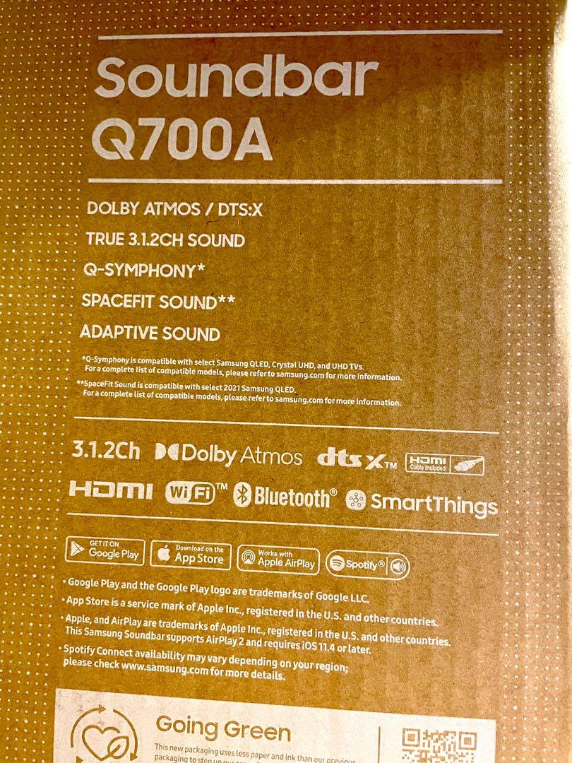 全新(未開箱)Samsung soundbar Q700A (2021), 音響器材, Soundbar、揚聲器、藍牙喇叭、耳擴