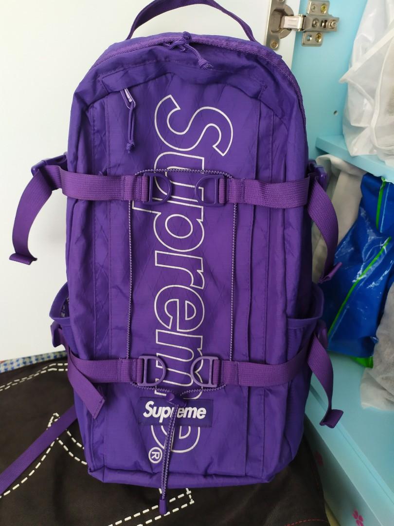 Supreme backpack fw18 purple discount
