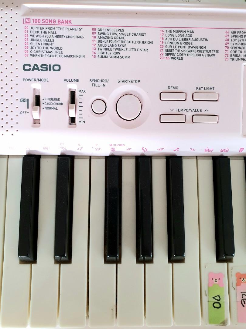 Sweet Pink CASIO LK-127 Digital Piano Key Lighting Keyboard Organ w ...