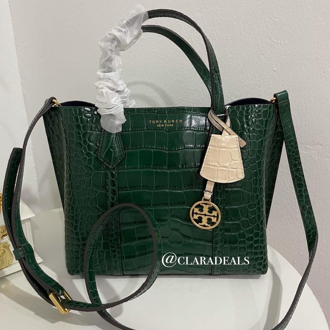 Tory Burch Perry Triple Compartment Embossed Satchel, Women's Fashion, Bags  & Wallets, Purses & Pouches on Carousell