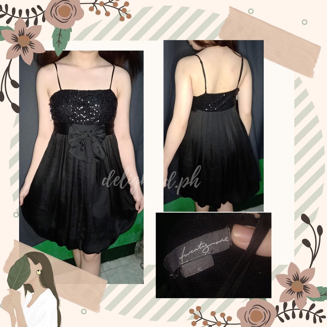 BRAND BLACK COCKTAIL STRAP DRESS 