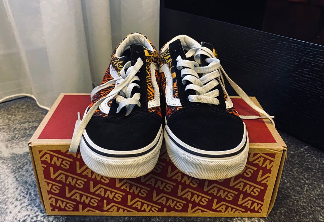 flaming vans old skool