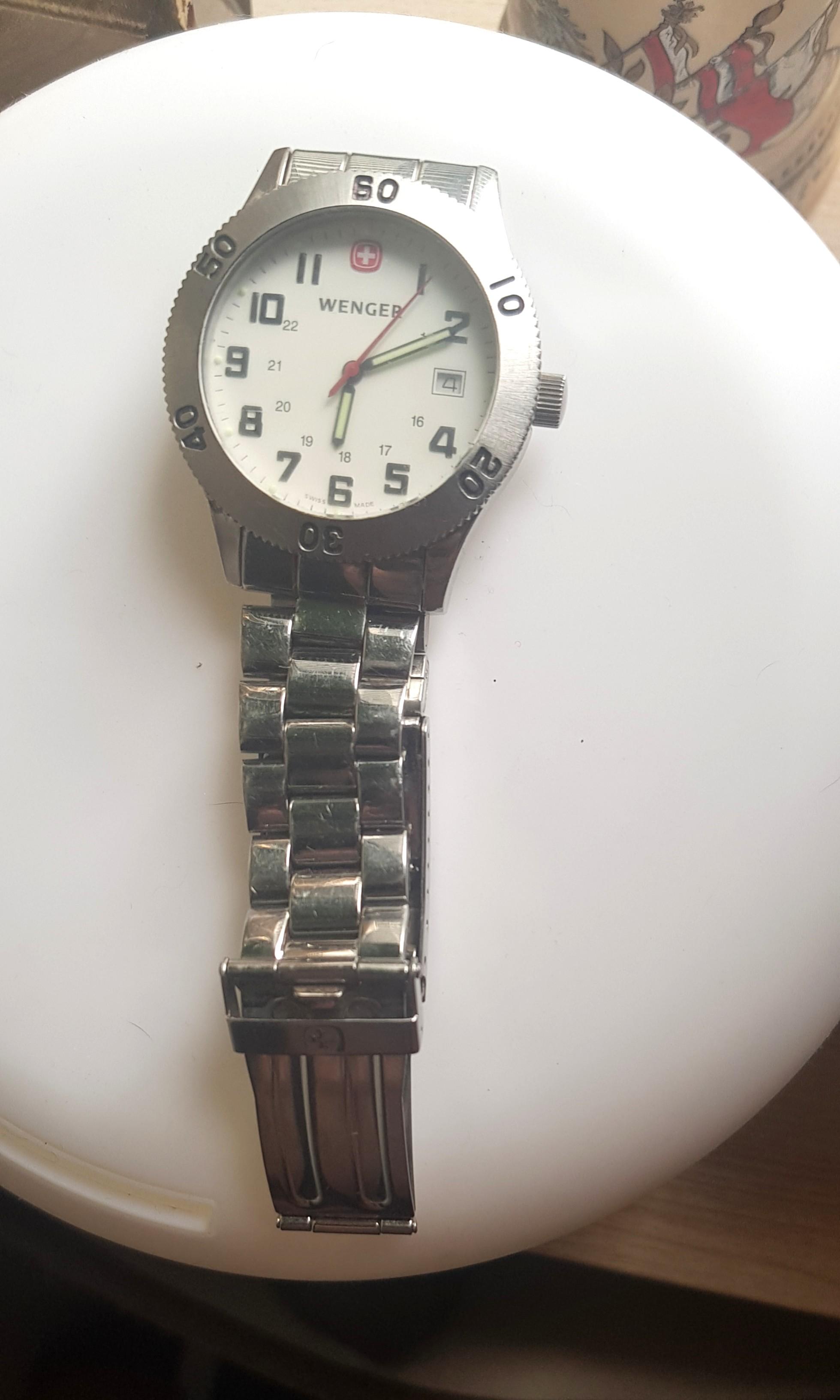 Wenger swiss military stainless steel watch top