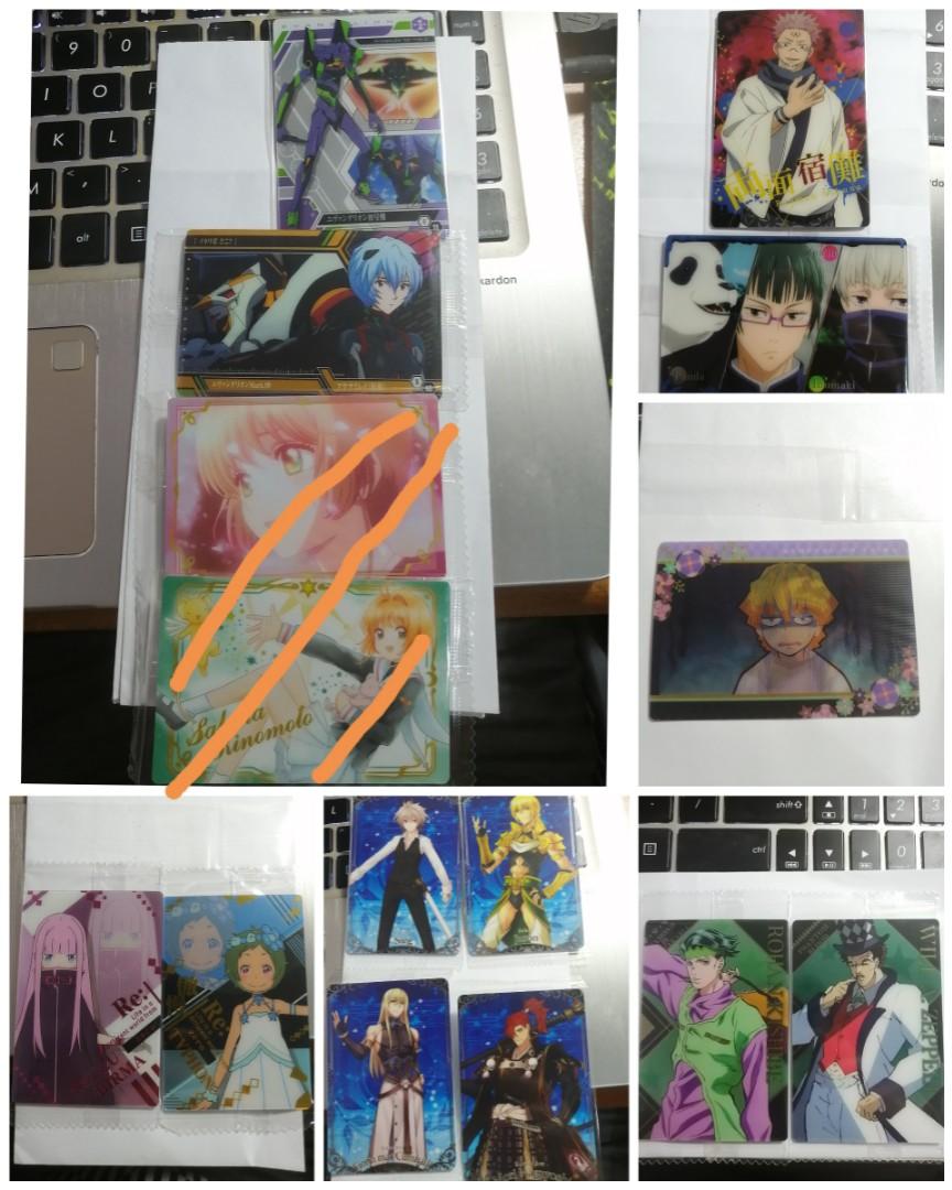 Wts Wtt Assorted Anime Wafer Lenticular Cards Jjk Jujutsu Kaisen Jojo Bizarre Adventure Demon Slayer Kimetsu No Yaiba Evangelion 3 0 1 0 Fgo Fate Grand Order Re Zero Hobbies Toys Memorabilia Collectibles J Pop On Carousell Wts Wtt Assorted Anime Wafer Lenticular Cards Jjk Jujutsu Kaisen Jojo Bizarre Adventure Demon Slayer Kimetsu No Yaiba Evangelion 3 0 1 0 Fgo Fate Grand Order Re Zero Hobbies Toys Memorabilia Collectibles J Pop On Carousell